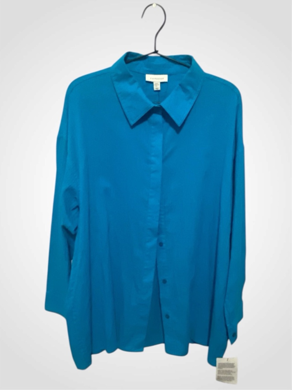 NWT - Oversize Topshop Turquoise Basic Blouse